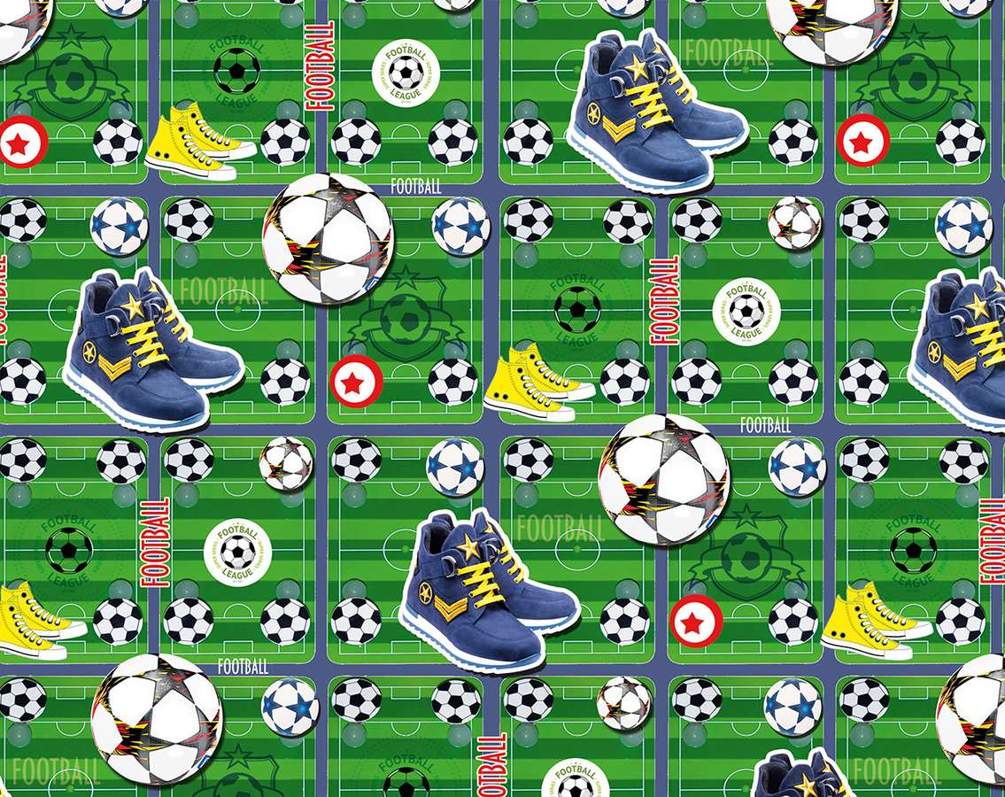 Папір пакувальний крейдований "Unison" /PVM10-37/ Football, 0,7*1м, 10арк. Unison (PVM10-37)