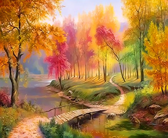 Алмазна мозаїка “Золота осінь” 21х25 см на картоні Go to art (177084)