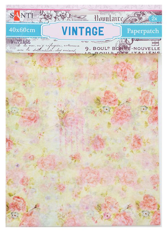 Папір для пакування подарунків та декупажу "Santi" Vintage, 2 арк. 40*60 см SANTI (952469)
