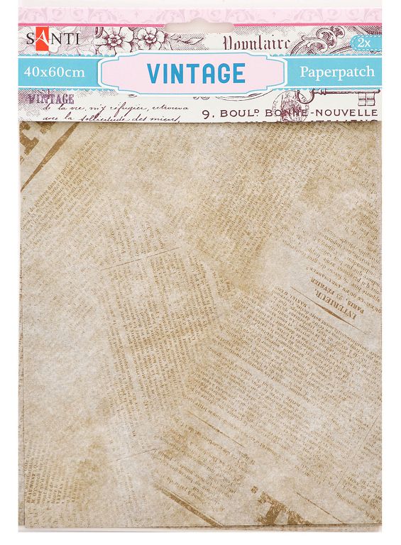 Папір для пакування подарунків та декупажу "Santi" Vintage, 2 арк. 40*60 см SANTI (952473)