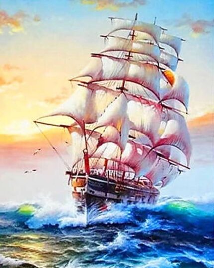Алмазна мозаїка “Під вітрилами” 30х40 см на підрамнику Go to art (187018)