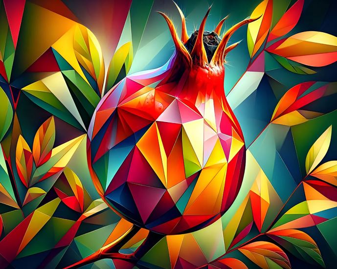 Алмазна мозаїка “Феєричний гранат” 30х40 см на підрамнику Go to art (187081)