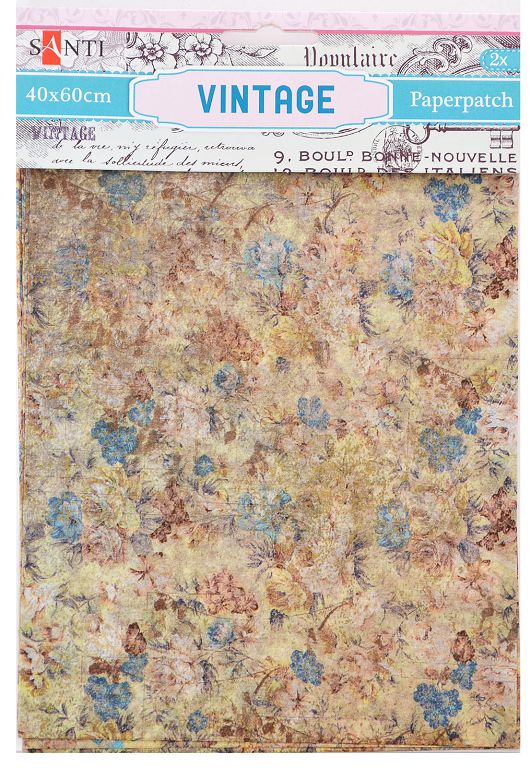 Папір для пакування подарунків та декупажу "Santi" Vintage, 2 арк. 40*60 см SANTI (952485)