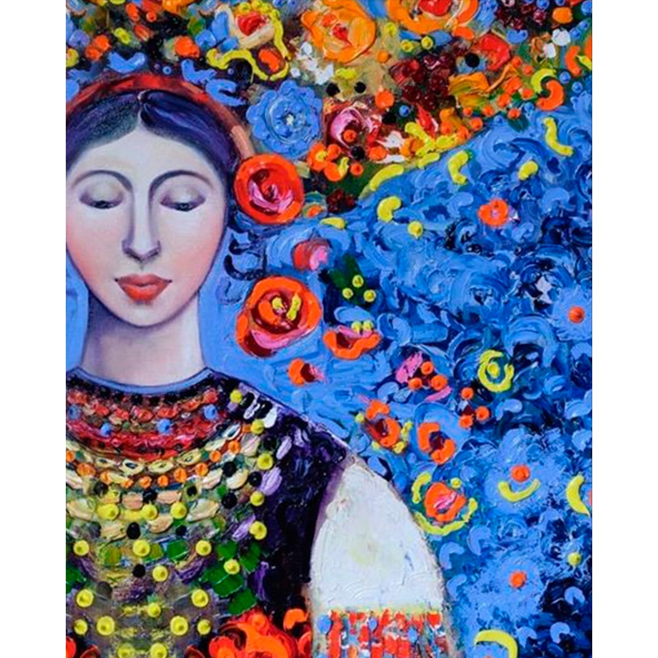 Алмазна мозаїка “Чарівна Українка” 40х50 см SANTI (954330)
