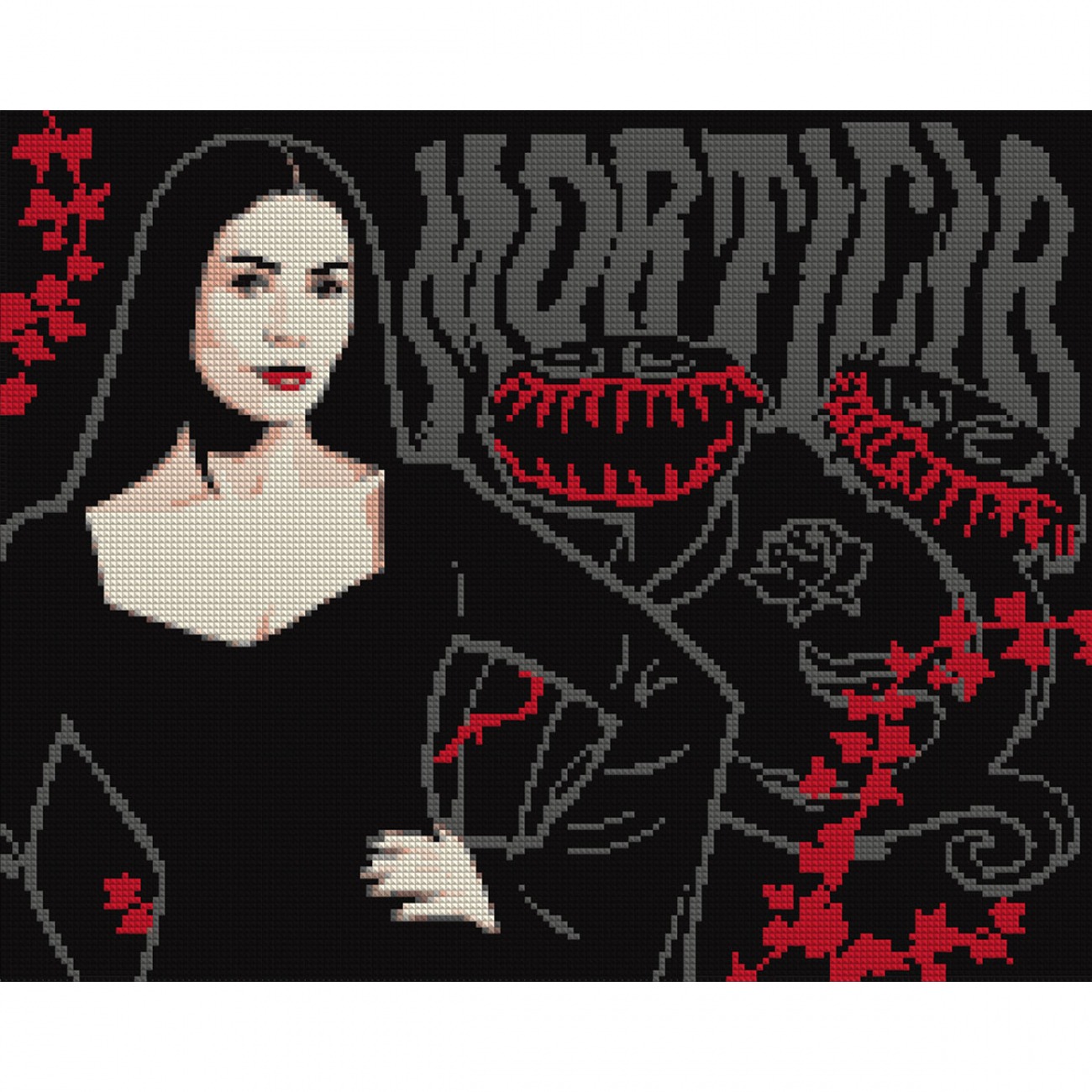 Алмазна мозаїка “Wednesday. Mysterious Morticia” 40х50 см на підрамнику SANTI (955114)
