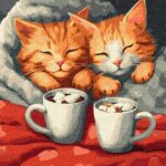 Картина за номерами Закохані коти 30x40 см Ідейка KHO6588