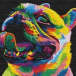 Картина за номерами "Brushme" /BS51463/ "Веселкова собака" 40*50см