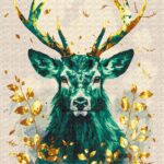 Картина за номерами "Brushme" /BS54121/ "Смарагдова корона лісу" мetalic/флуоресцентні 40*50см