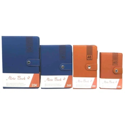 Блокнот на кнопці 10×18 см з ручкою (шкірозамінник, тиснення, 80 арк)