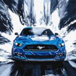 Картина за номерами "Ідейка" /KHO5159/ "Синій мустанг" 30х40см