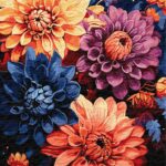 Картина за номерами "Ідейка" /KHO3248/ "Барвисті жоржини" 40*50см