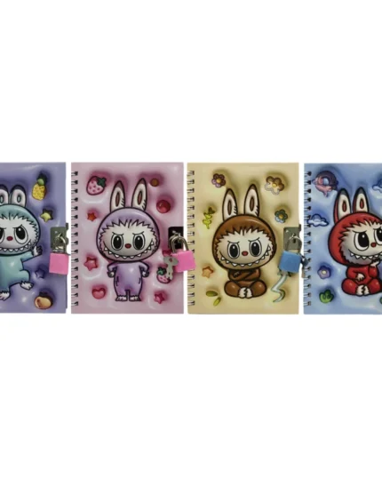 Блокнот 11*15см/48арк. /64638/ на мет.замочку "Labubu Лабубу"