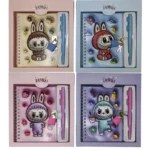 Блокнот 11*15см/48арк. /64638-А/ на замочку + ручка кулькова "Labubu Лабубу"