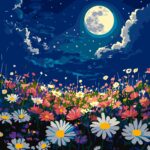 Картина за номерами "Ідейка" /KHO6386/ "Містична ніч над весняним лугом" 40х50см