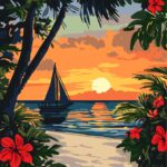 Картина за номерами "Ідейка" /KHO6393/ "Краса тропіків" 30х40см