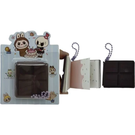 Блокнот 5*4см/64арк. /1702-3/ міні арома обклад. силікон "Шоколад Лабубу Labubu"