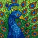 Картина за номерами "Ідейка" /KHO6788/ "Вітраж. Павич" 30х30см