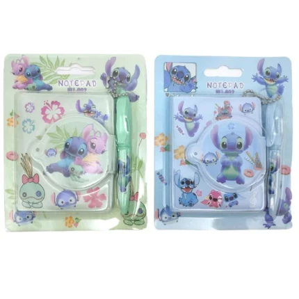 Блокнот 8*7см/65арк /НLL-002-ST/ # "Стіч" на кнопці+ручка-брелок