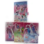 Блокнот 20,5*14см/50арк "JO" /DSCN2350/ "Парасолька, метелики" в короб. з замочком