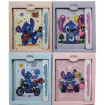 Блокнот 13*18/48арк. /36634-A/ на замочці мет.+руч.кулькова "Стіч" у коробці