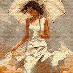 Картина за номерами "Ідейка" /KHO8365/ "Дівчина з парасолькою" 40*50см