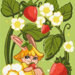 Картина за номерами "Brushme" /KBS0142/ "Лісова суничка " 30*40см