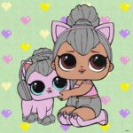 Картина за номерами "Ідейка" /KHO6290/ "LOL Surprise! TroopSurprise Kitty Queen With Kitty Kitty" 40*40 см