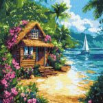 Картина за номерами "Ідейка" /KHO6373/ "Будинок у тропіках" 30*40см