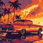 Картина за номерами "Ідейка" /KHO6389/ "Ретро захід сонця" 30*40см