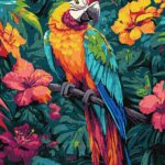 Картина за номерами "Ідейка" /KHO6675/ "Тропічний птах" 30*40см