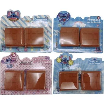 Блокнот 55арк. /1607/ міні-2шт., обкл.силікон "Шоколад-Стіч"