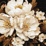 Картина за номерами "Ідейка" /KHO3271/ "Біла ніжність з фарбами металік extra" 40*50см