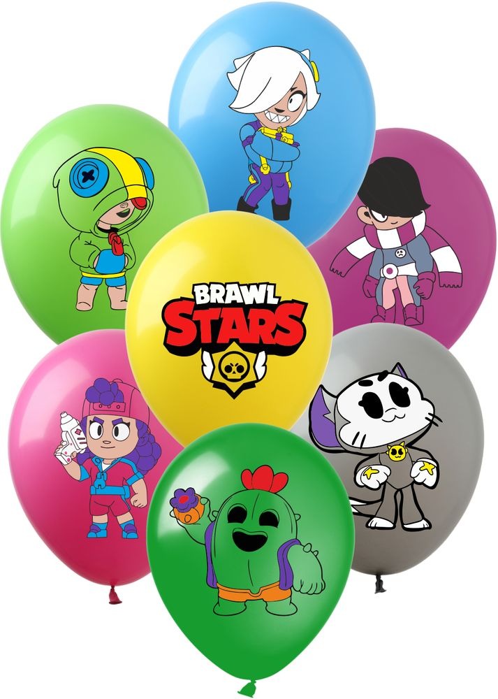 Кульки повітряні Pelican латексні 12(30см) Brawl Stars 10шт/уп Pelican (828282)