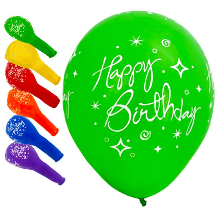 Кульки повітряні Pelican латексні 12(30сm) Happy Birthday, сузір`я 5-стор 10шт Pelican (827023)
