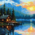 Картина за номерами Озерний затишок 40x50 см Ідейка KHO6355