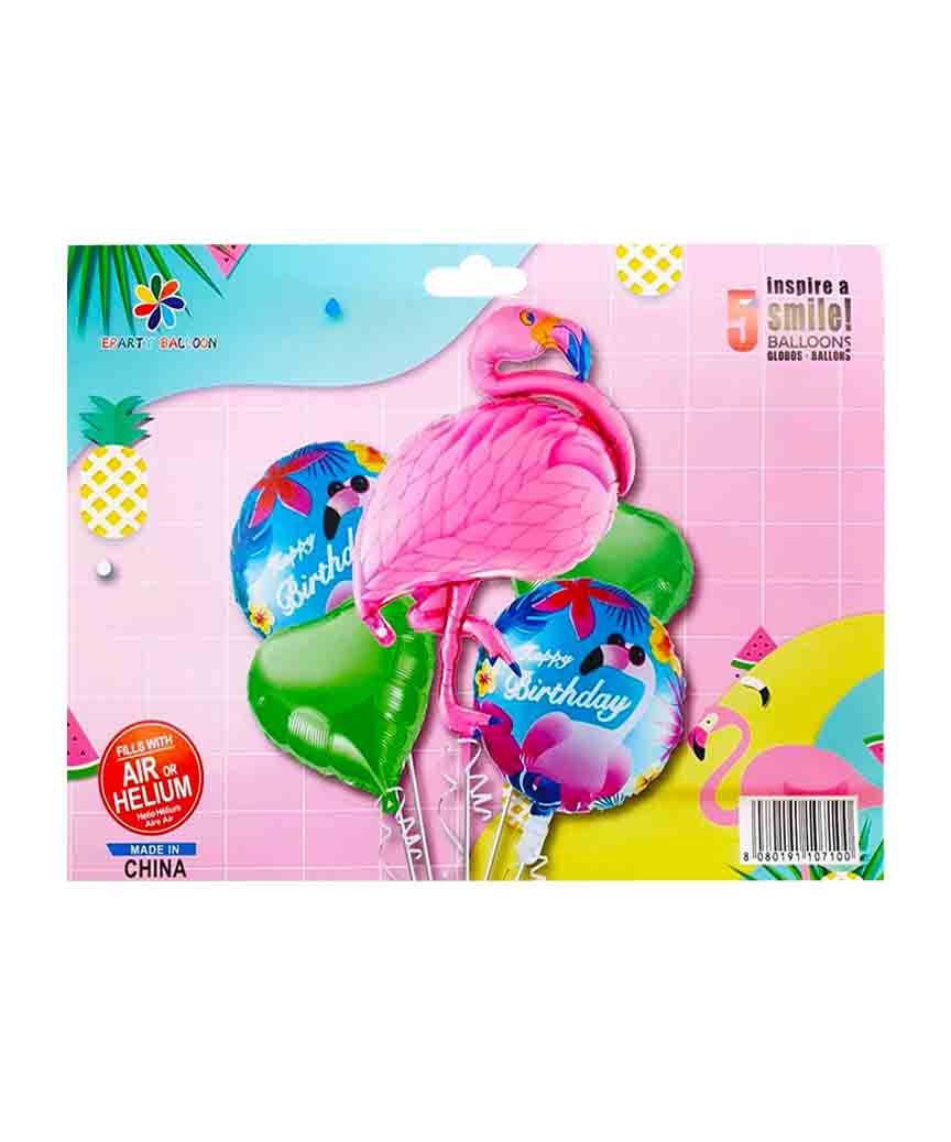 Набір з 5 кульок фольгованих Pelican Фламінго party (1/10) Pelican (836973)